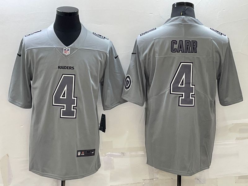 Men Oakland Raiders 4 Carr Grey 2022 Nike Limited Vapor Untouchable NFL Jerseys